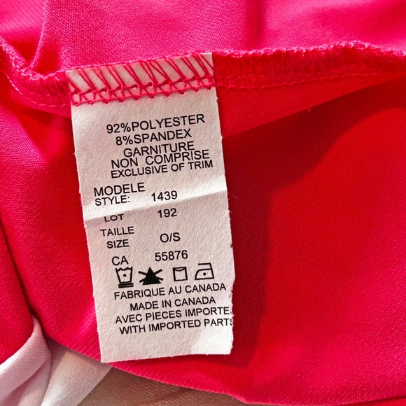 PONCHO, JERSEY, PINK & WHITE, ONE SIZE, CANADIAN MADE!, ARTIZAN BY ROBIN BARRE, - Picture 7 of 9